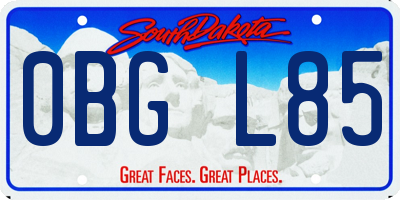 SD license plate 0BGL85