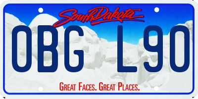 SD license plate 0BGL90