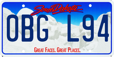 SD license plate 0BGL94