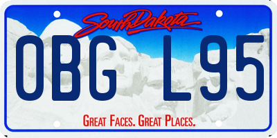 SD license plate 0BGL95