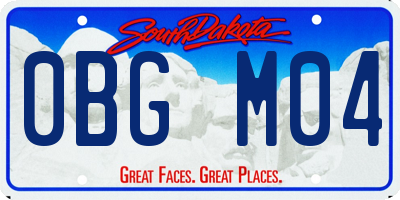 SD license plate 0BGM04