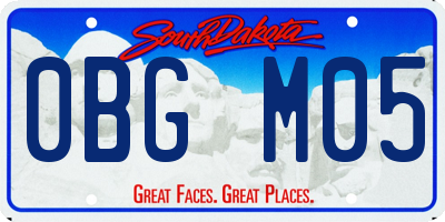 SD license plate 0BGM05