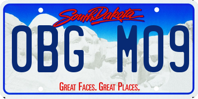 SD license plate 0BGM09