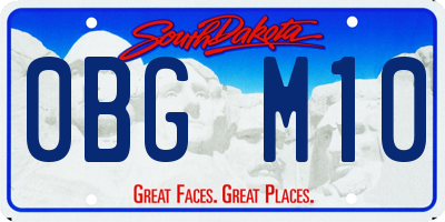 SD license plate 0BGM10