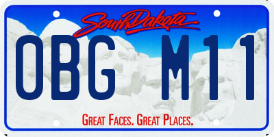 SD license plate 0BGM11