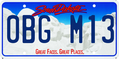 SD license plate 0BGM13