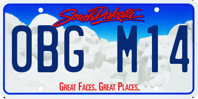 SD license plate 0BGM14