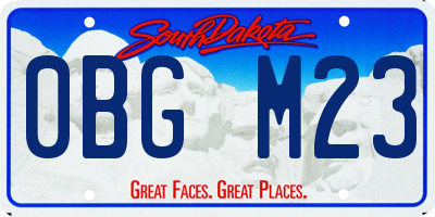 SD license plate 0BGM23