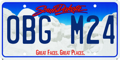 SD license plate 0BGM24