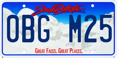 SD license plate 0BGM25