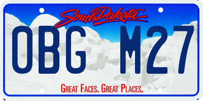 SD license plate 0BGM27