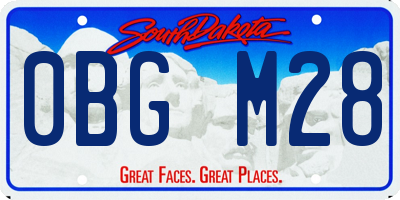 SD license plate 0BGM28