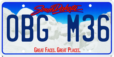 SD license plate 0BGM36