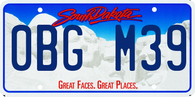 SD license plate 0BGM39