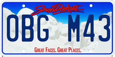 SD license plate 0BGM43
