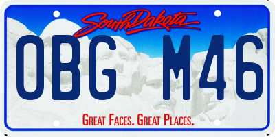 SD license plate 0BGM46