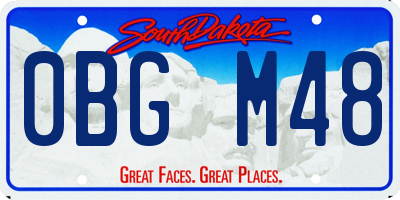 SD license plate 0BGM48