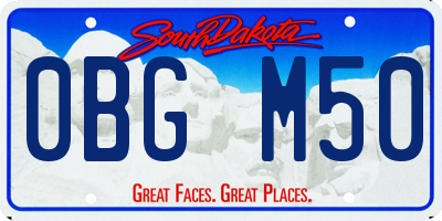 SD license plate 0BGM50