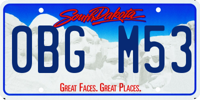 SD license plate 0BGM53
