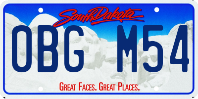 SD license plate 0BGM54