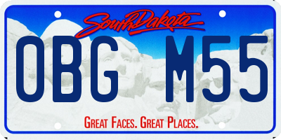 SD license plate 0BGM55
