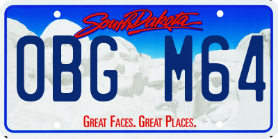 SD license plate 0BGM64