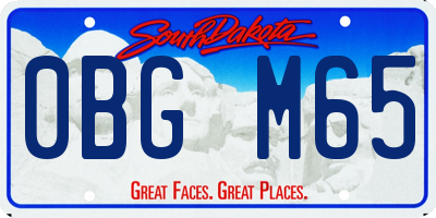 SD license plate 0BGM65