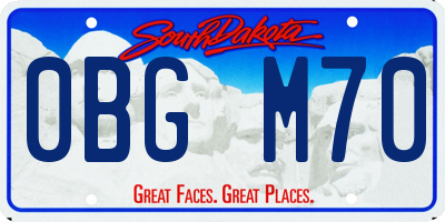 SD license plate 0BGM70
