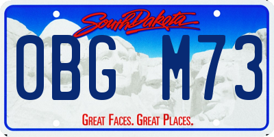 SD license plate 0BGM73