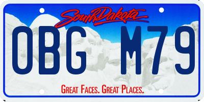 SD license plate 0BGM79