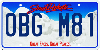 SD license plate 0BGM81
