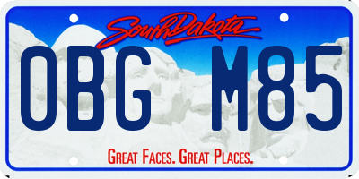 SD license plate 0BGM85