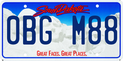 SD license plate 0BGM88