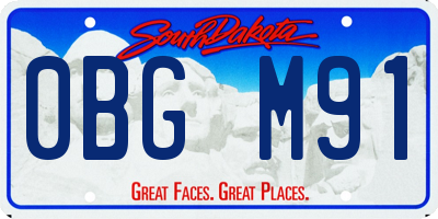 SD license plate 0BGM91