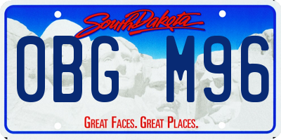 SD license plate 0BGM96