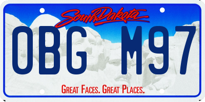 SD license plate 0BGM97