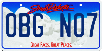 SD license plate 0BGN07