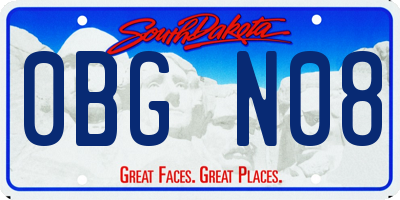 SD license plate 0BGN08