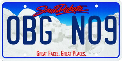 SD license plate 0BGN09