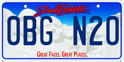 SD license plate 0BGN20