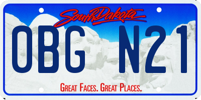 SD license plate 0BGN21