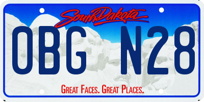 SD license plate 0BGN28