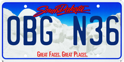 SD license plate 0BGN36