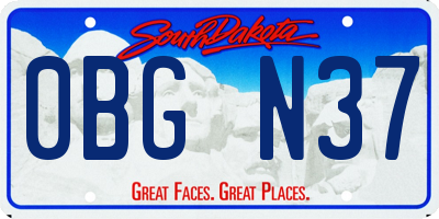 SD license plate 0BGN37