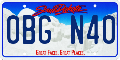 SD license plate 0BGN40