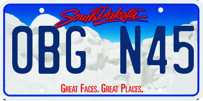 SD license plate 0BGN45