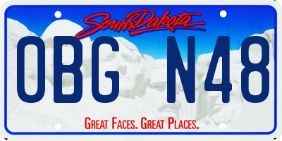 SD license plate 0BGN48