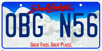 SD license plate 0BGN56