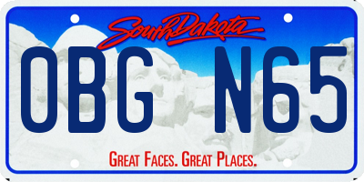 SD license plate 0BGN65