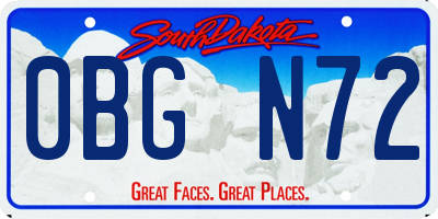 SD license plate 0BGN72